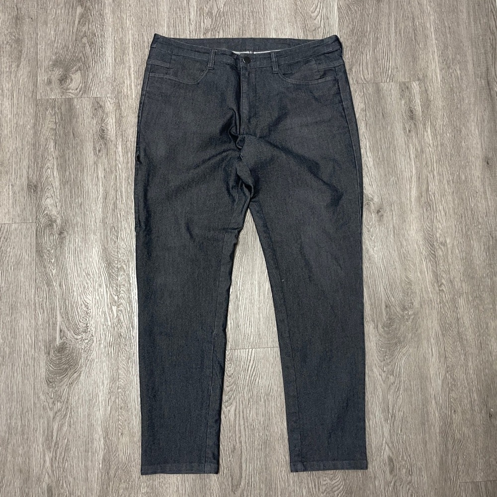 BYLT Pants Mens 34 Indigo Denim Everyday 2.0 Denim Tapered Workwear Golf Tech